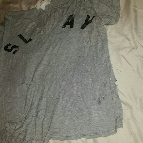 Distressed Grey top - Picture 4 of 4